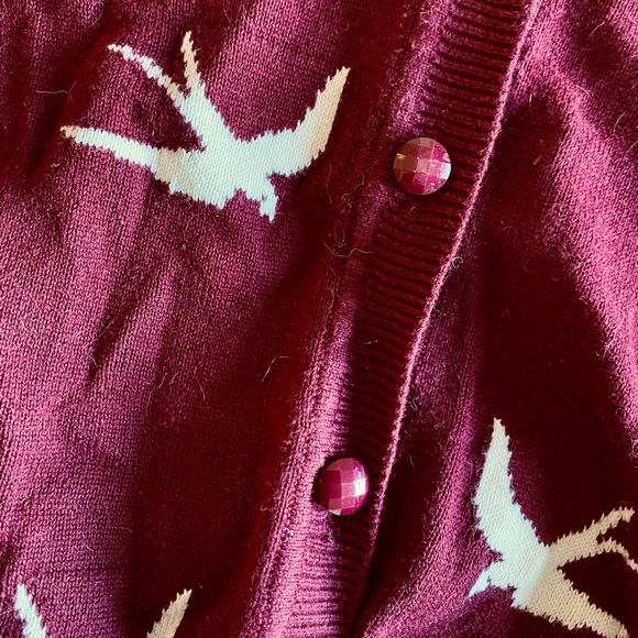 SunnyGirl (Modcloth) Birdlandia Cardigan - 3/4 sleeve, Small - Picture 3 of 8
